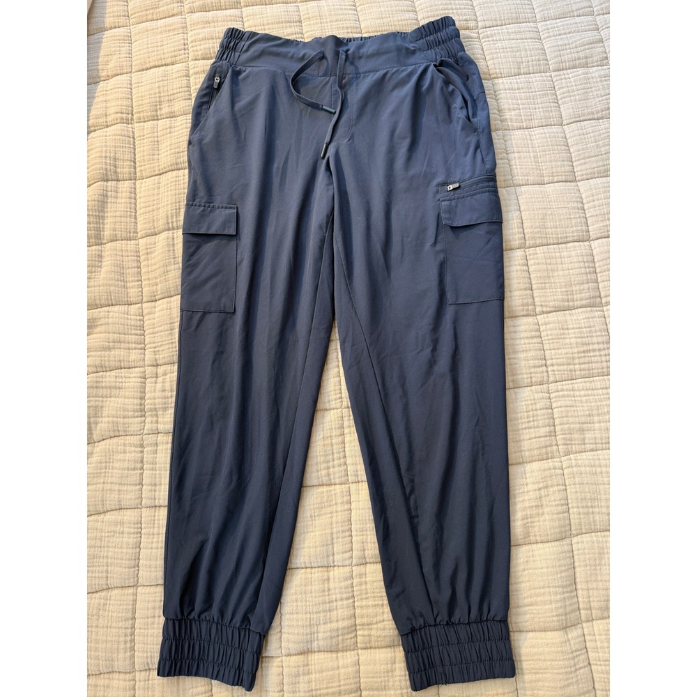 All in Motion Joggers Womens M Navy Cargo Athletic Drawstring Pocket